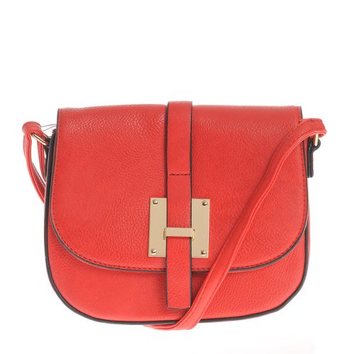 Geanta crossbody rosie cu bareta ajustabila