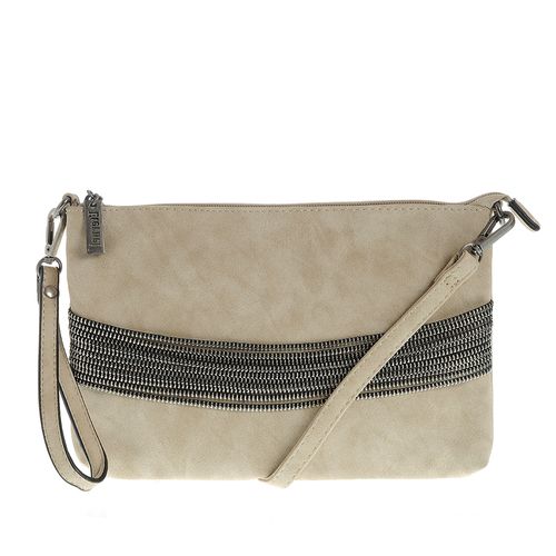 Geanta taupe cu lanturi decorative