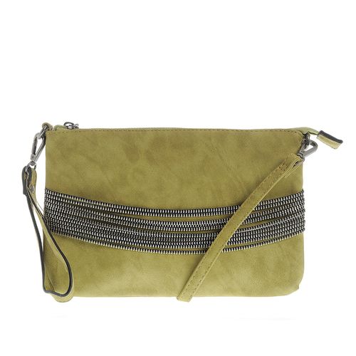 Geanta verde cu lanturi decorative