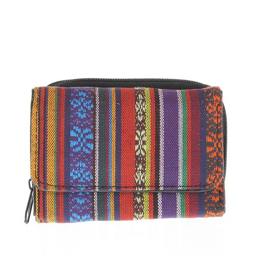 Portofel multicolor cu imprimeu traditional