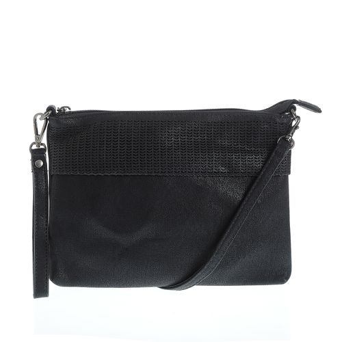 Geanta neagra tip plic din material sintetic