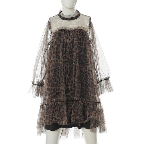 Rochie scurta cu model animal print