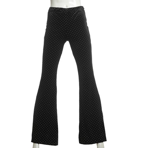 Pantaloni evazati cu talie inalta