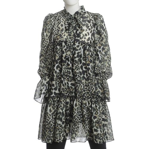 Rochie cu volane si model animal print
