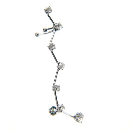 Cercel argintiu ear cuff