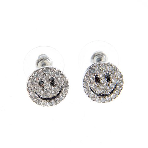 Cercei argintii cu smiley face