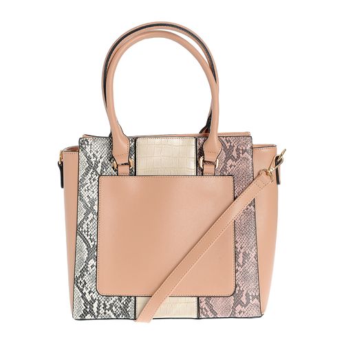Geanta roz cu imprimeu animal print