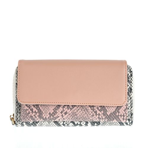 Portofel roz cu model animal print