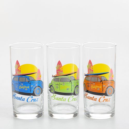 Set 3 pahare cu masini colorate 295ml