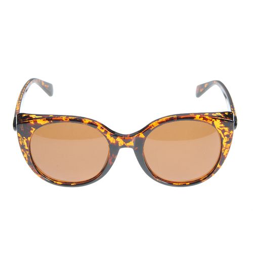 Ochelari de soare animal print si lentila rotunda
