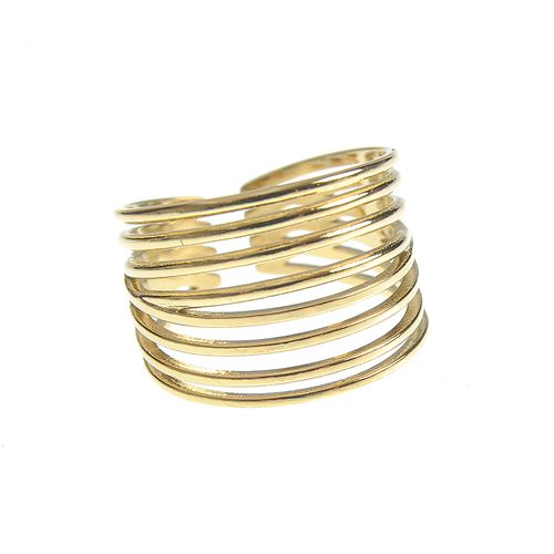 Inel auriu din otel cu marime reglabila