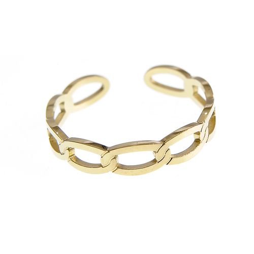 Inel reglabil din otel cu model zale