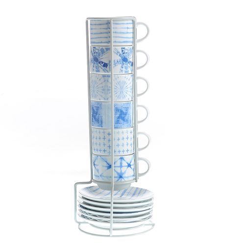 Set 6 cesti de cafea cu farfurii