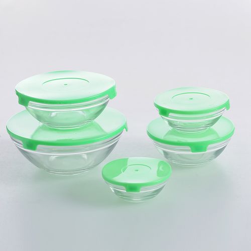 Set 5 boluri cu capac verde