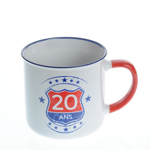 Cana alba din ceramica 20 de ani