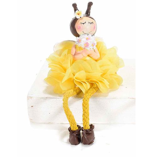 Decoratiune albina cu flori 23 cm