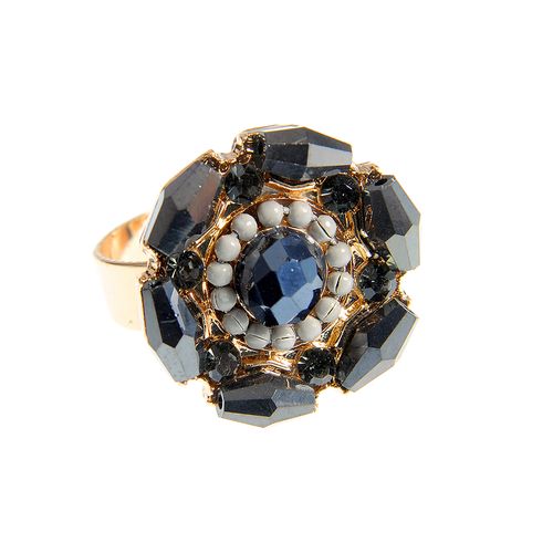 Inel reglabil cu floare neagra