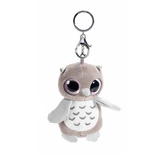 Bijuterie de geanta forma bufnita 18 cm gri - bijuterie de geanta forma bufnita gri