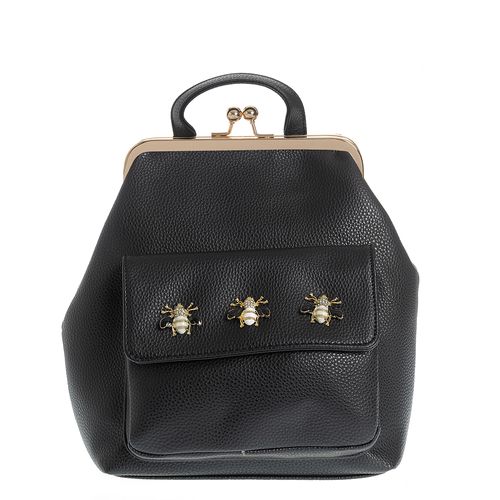 Rucsac negru cu design insecte