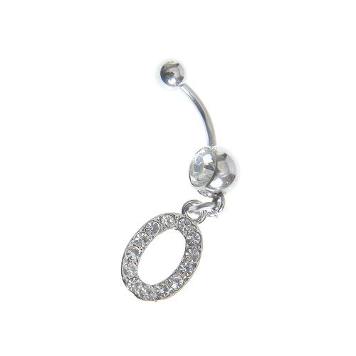 Piercing otel litera o