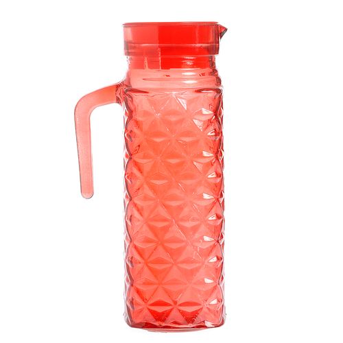 Carafa rosie cu capac 1 l
