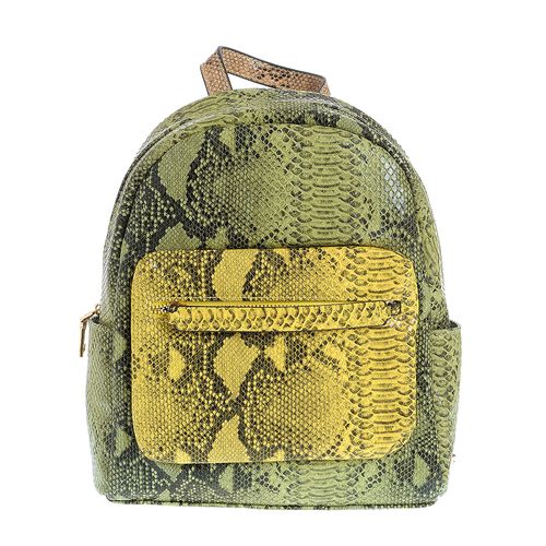 Rucsac in nuante de verde si model animal print