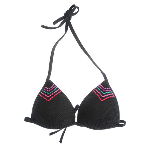 Sutien de baie negru cu model