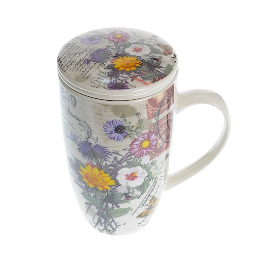 Cana multicolora cu infuzor 400ml