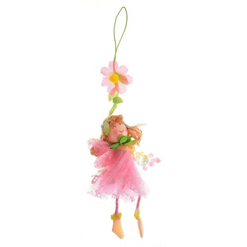 Agatatoare zana roz cu flori 22 cm