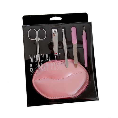 Set manichiura forma buze roz