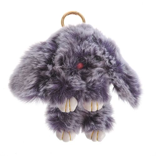 Bijuterie de geanta iepure gri 17 cm