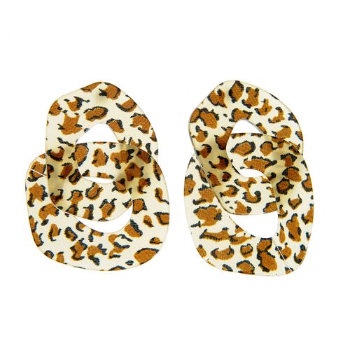 Meli Melo Cercei asimetrici cu model animal print