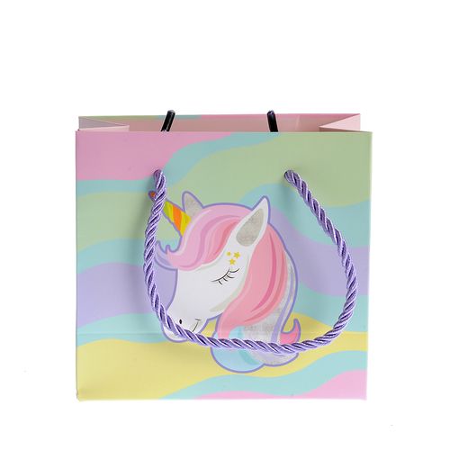 Punga mica cadou cu unicorn 14x15cm