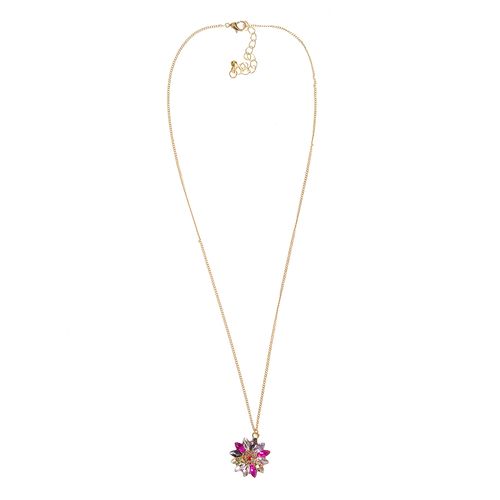 Colier cu pandantiv floare multicolora
