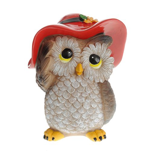 Statue bufnita cu palarie 22 cm