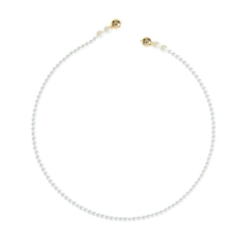 Colier la baza gatului cu perle acrilice