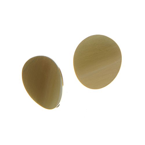 Cercei aurii ondulati cu clips