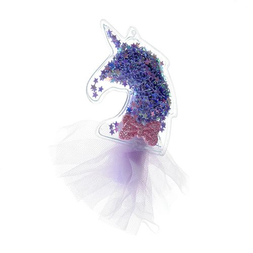 Agrafa de par unicorn mov