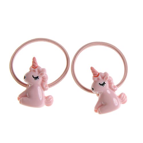 Set 2 elastice de par roz cu unicorn