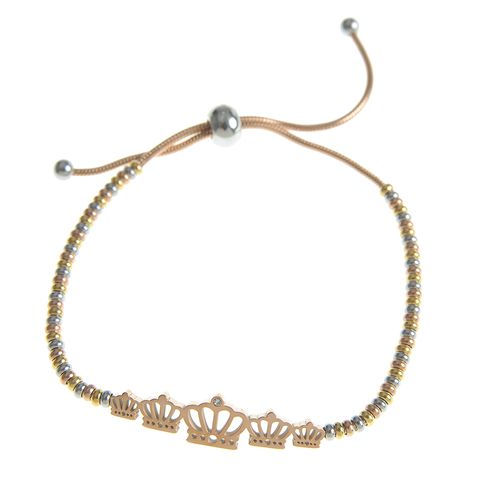 Bratara din otel cu coroane