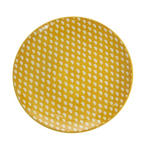 Farfurie galbena cu forma rotunda 20 cm