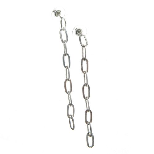 Cercei lungi din zale argintii