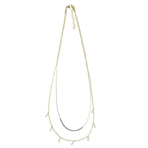 Colier fin auriu dublu