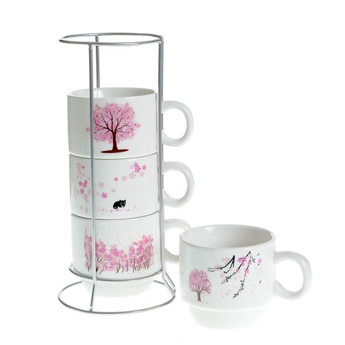 Set 4 cesti din ceramica